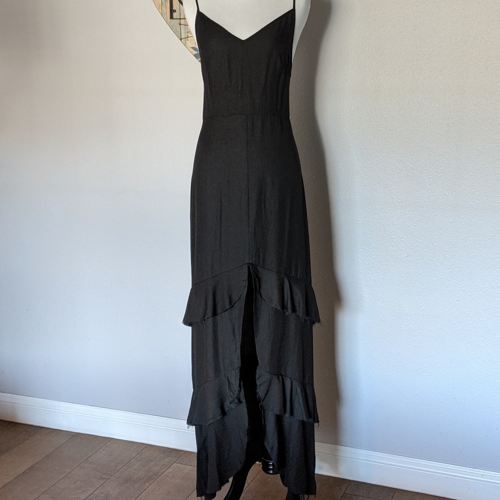 NWT Casual black long flowy strap dress